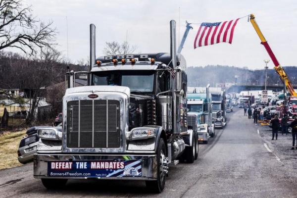Konvoi Truck Protes Anti Vaksin Targetkan Washington