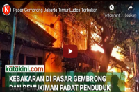 Pasar Gembrong Jakarta Timur Ludes Terbakar