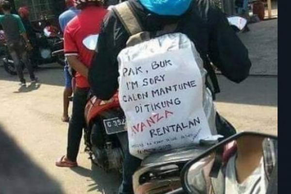 Tulisan-Tulisan Lucu Pemudik Sepeda Motor