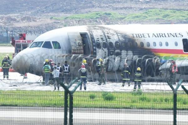 Terbakar Saat Lepas Landas, 113 Penumpang Pesawat China Tibet Airlines Selamat