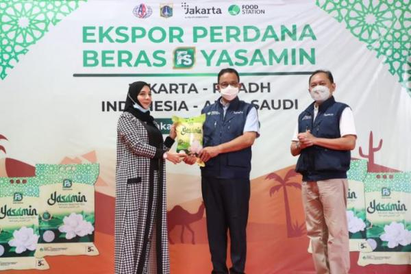 Dilepas Anies Baswedan, Food Station Ekspor 19 Ton Beras ke Arab Saudi