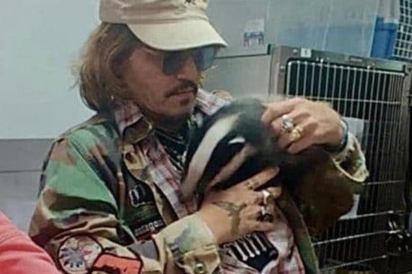 Aksi Johnny Depp Peluk Anak Musang Jadi Sorotan