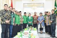 Bamsoet usai memimpin Silaturahmi Kebangsaan Pimpinan MPR RI bersama Pengurus Pusat PPP, di kantor pusat PPP, Jakarta, Jumat (1/7/22).(foto: Humas MPR)