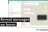 Privacy Extension for WhatsApp Web Bikin Chat Blur dan tak Mudah Diintip