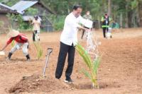 Mentan Syahrul Dampingi Presiden Jokowi Tanam Kelapa Genjah di Solo Raya