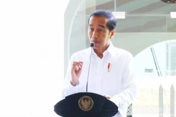 Presiden Joko Widodo saat memberikan sambutan pada peluncuran vaksin Indovac yang diproduksi PT Bio Farma, Bandung, Jawa Barat, Kamis (13/10/2022).(foto:dok.Sekretariat Presiden/ kompas.com)  