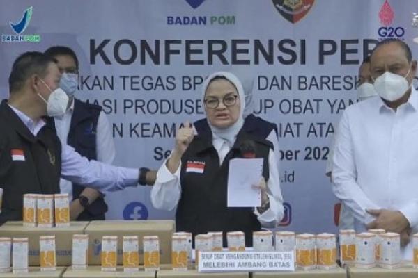 BPOM Cabut Lisensi Dua Perusahaan Produksi Obat Sirup Lokal 