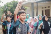 Wahdah Inspirasi Zakat Gelar Sekolah Darurat untuk Anak Korban Gempa Cianjur
