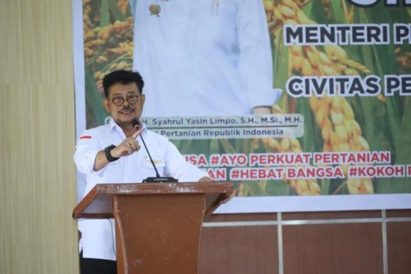 Mentan SYL Dorong Anak Muda Sulteng Bangun Pertanian Modern