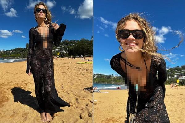 Liburan ke Sydney, Gaya Seksi Rita Ora Nyaris `Menutupi Pantai`