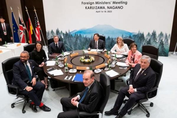 Para Menteri G7 Kecam Retorika Nuklir Rusia, Serukan China untuk Bertindak