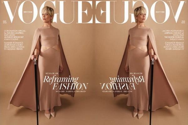 Idap MS, Inilah Gaya Selma Blair Jadi Cover Majalah Vogue dengan Tongkat di Tangan
