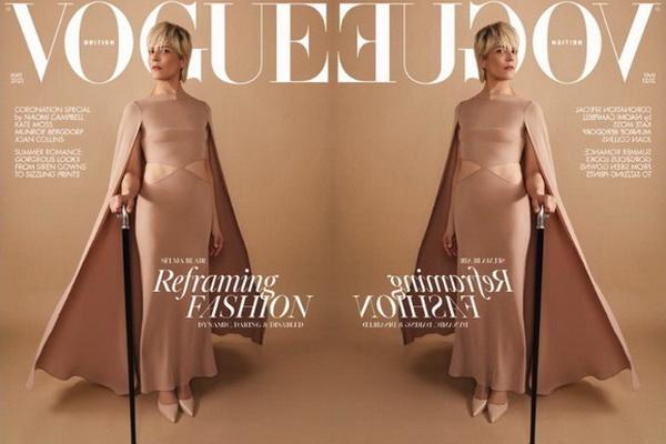 Idap MS, Inilah Gaya Selma Blair Jadi Cover Majalah Vogue dengan Tongkat di Tangan