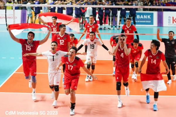 Voli Putra Indonesia Cetak Hattrick Emas SEA Games