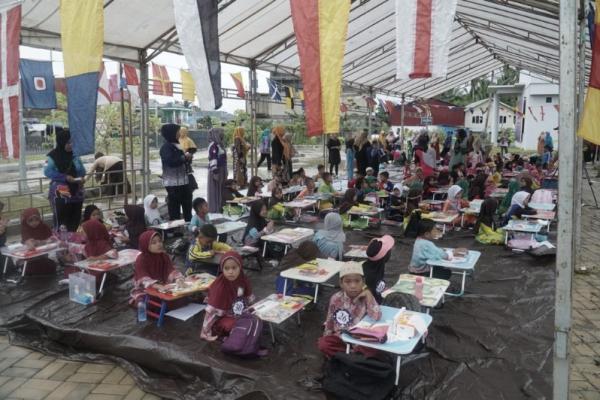 Harhubnas 2023, KUPP Sei Nyamuk Gelar Lomba Mewarnai bagi Siswa Daerah Perbatasan