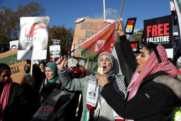 Ribuan Orang Bergabung dalam Demonstrasi Pro-Palestina di London