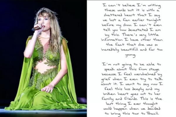 Taylor Swift Patah Hati Mendengar Penggemarnya Meninggal Sebelum Nonton Eras Tour Brasil