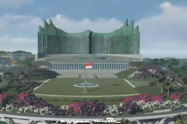 Gedung Istana Negara di Ibu kota Nusantara (IKN). (foto: Kementerian Sekretariat Negara) 