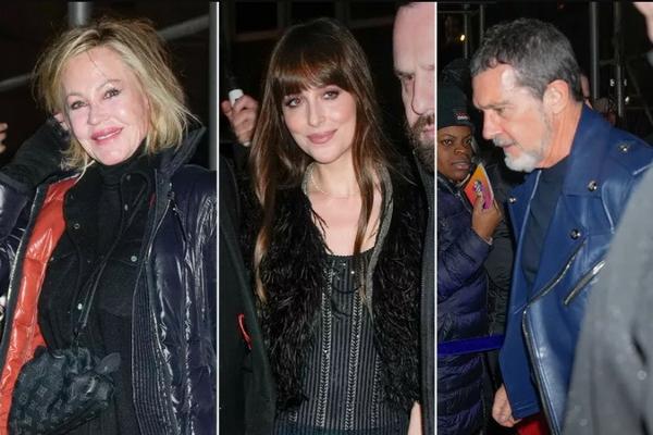 Melanie Griffith Antonio Banderas Dukung Dakota Johnson di SNL Afterparty