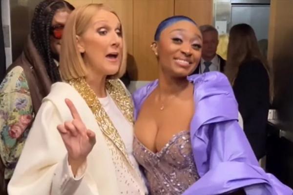 Celine Dion Pamer Kekuatan Vokal Bersama Sonyae Elise di Belakang Panggung Grammy Awards 2024