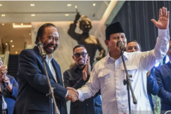 Temui Surya Paloh,  Prabowo Singgung Kerukunan Antar Pemimpin